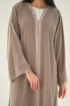 abaya alanood Beige CR1268 