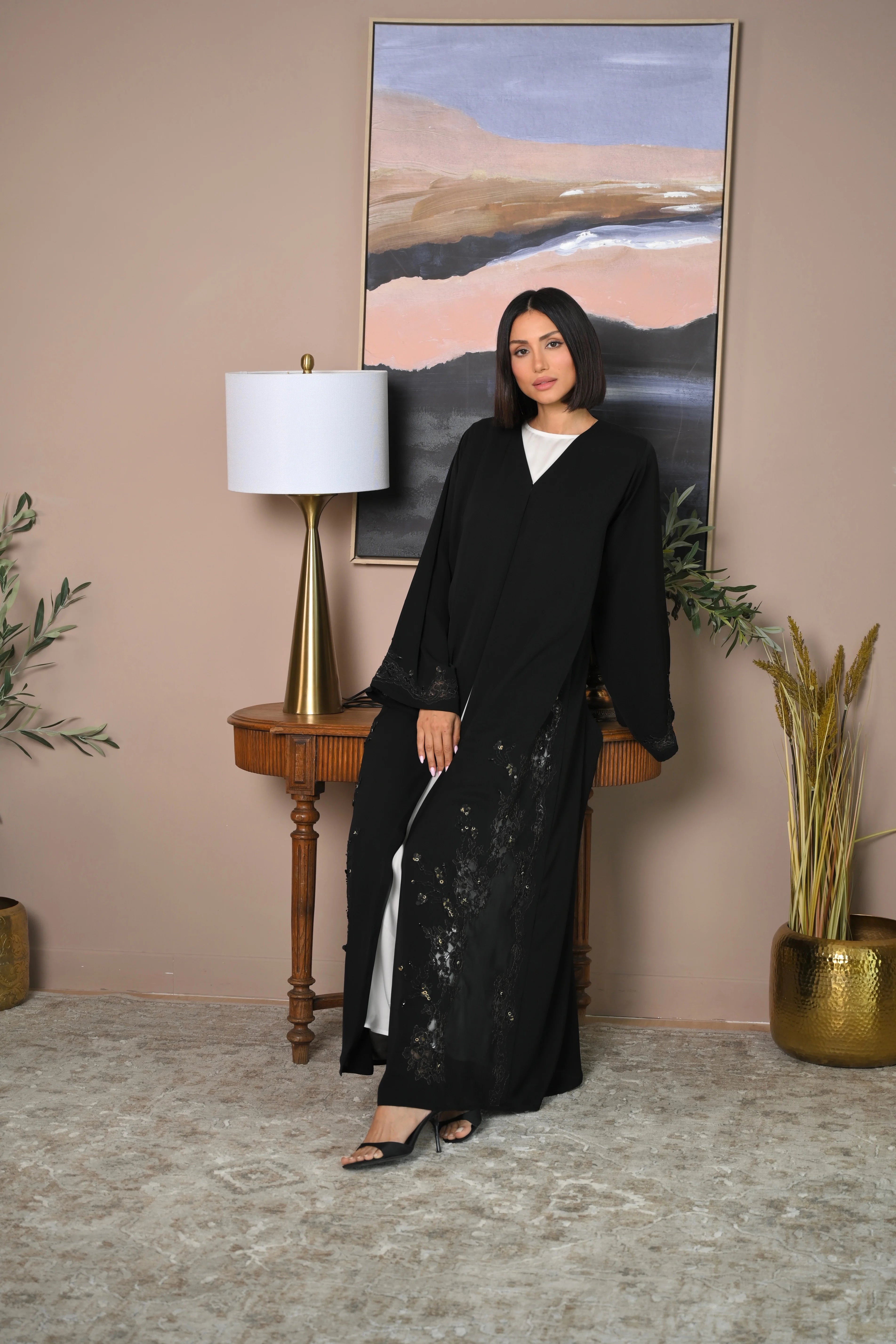 Premium women’s abaya with elegant finishing