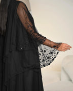 Designer wedding abaya with flowing silhouette