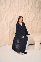 Full length navy blue abaya occasions wear — Al Anood UAE new arrivals
